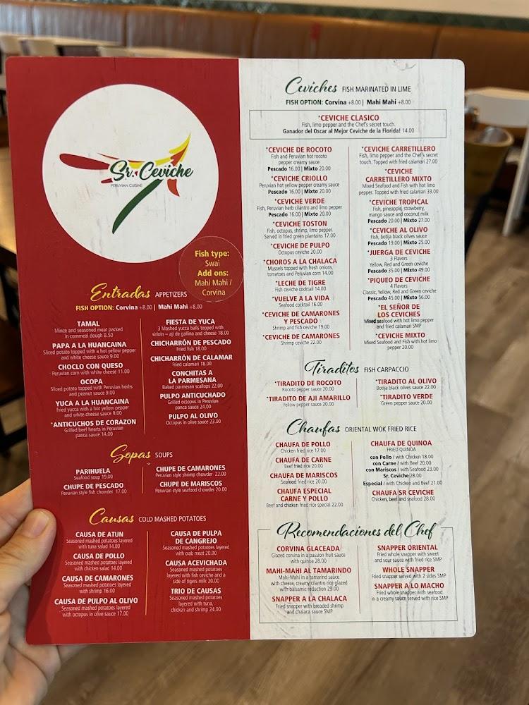 Sr. Ceviche Jacksonville Postres Del Dia