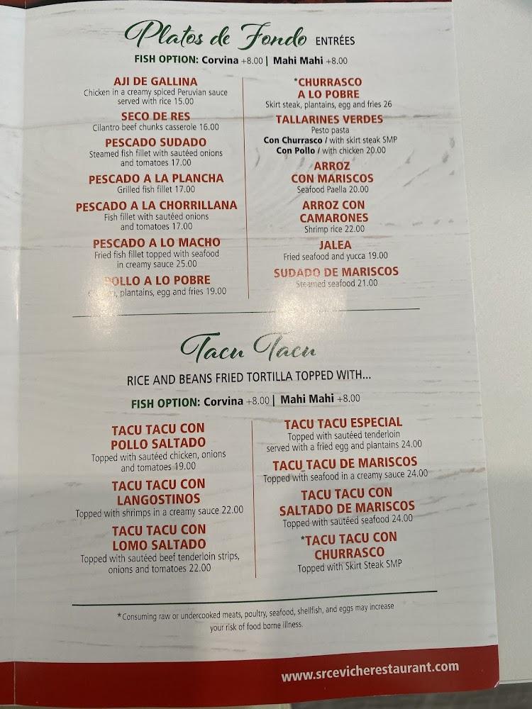 Sr. Ceviche Jacksonville Menu image 3