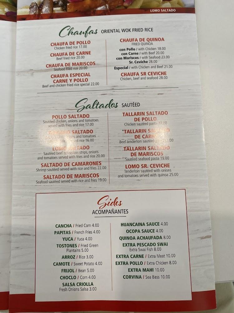 Sr. Ceviche Jacksonville Menu image 4